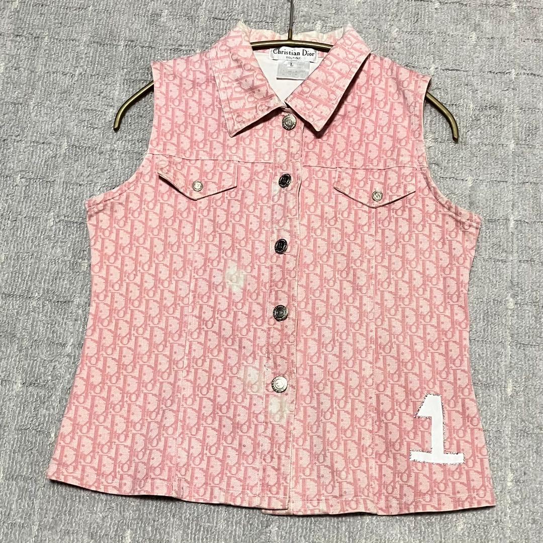 クリスチャンディオール［デニム］ベスト　ジャケット　トロッター　No.1　総柄