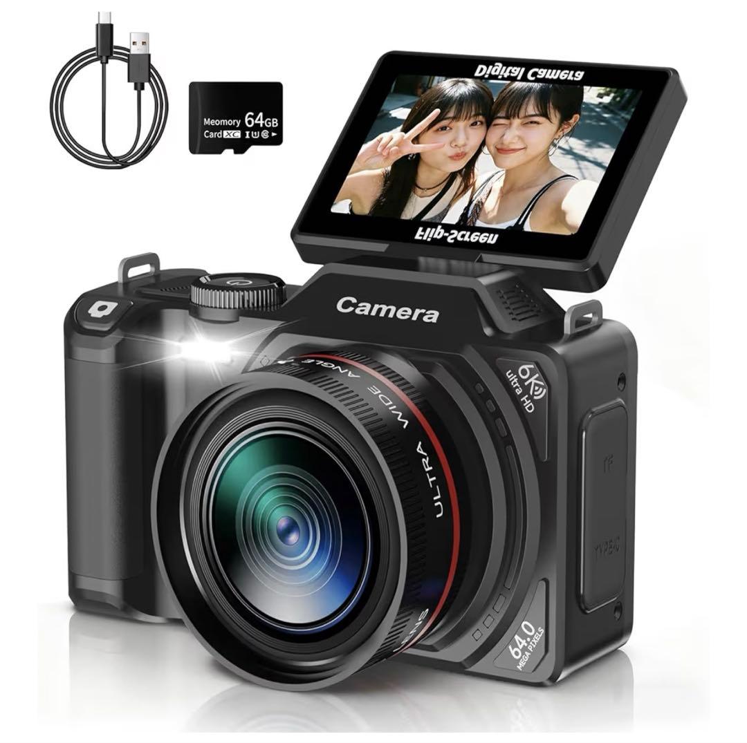 6K デジカメ 8400万画素 デジタルカメラ デジカメ スマホに転送できる