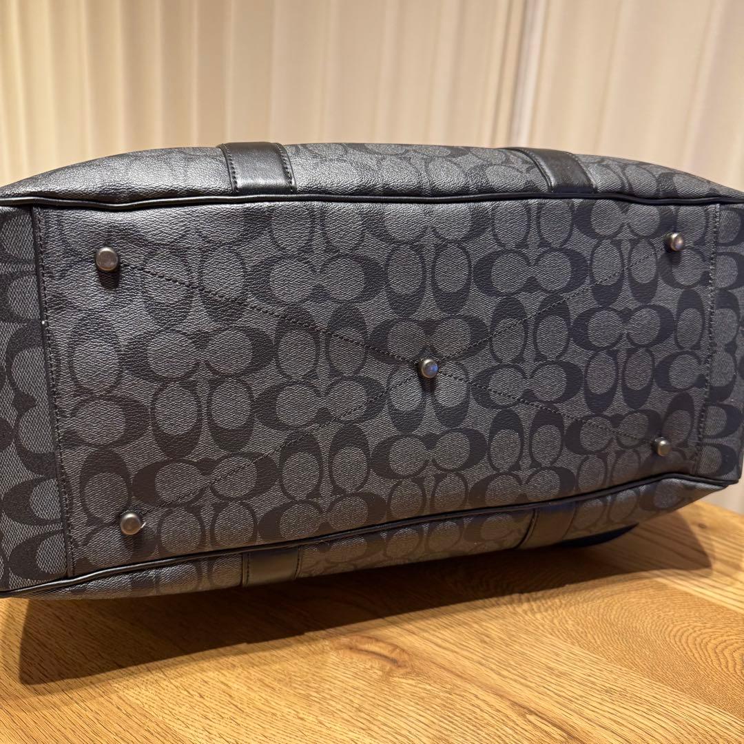 希少 極美品 コーチ 2way ボストンバッグ 大容量 シグネチャー ブラック