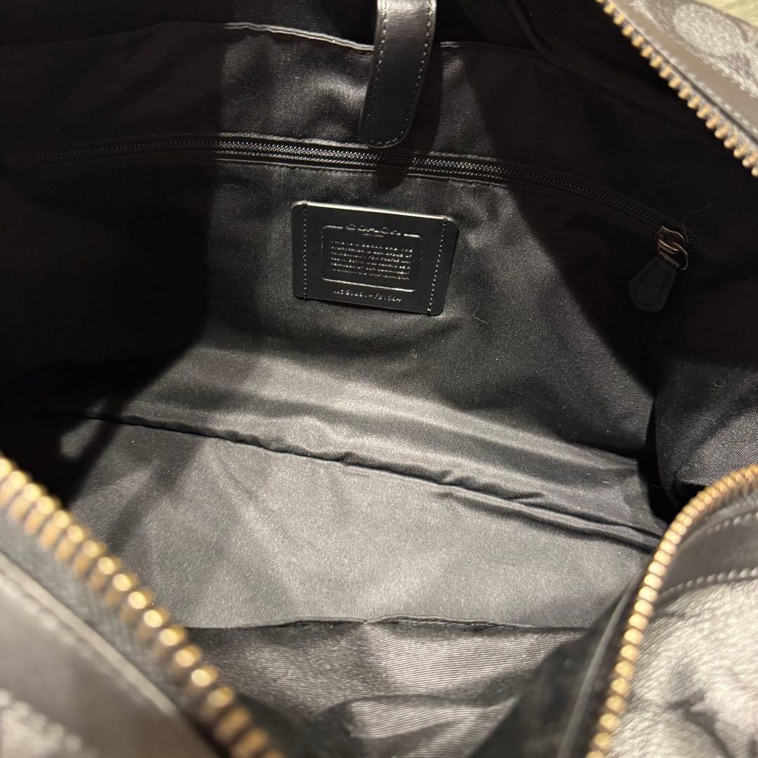 希少 極美品 コーチ 2way ボストンバッグ 大容量 シグネチャー ブラック