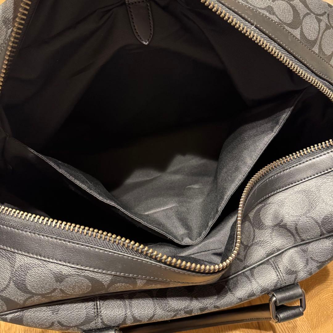 希少 極美品 コーチ 2way ボストンバッグ 大容量 シグネチャー ブラック