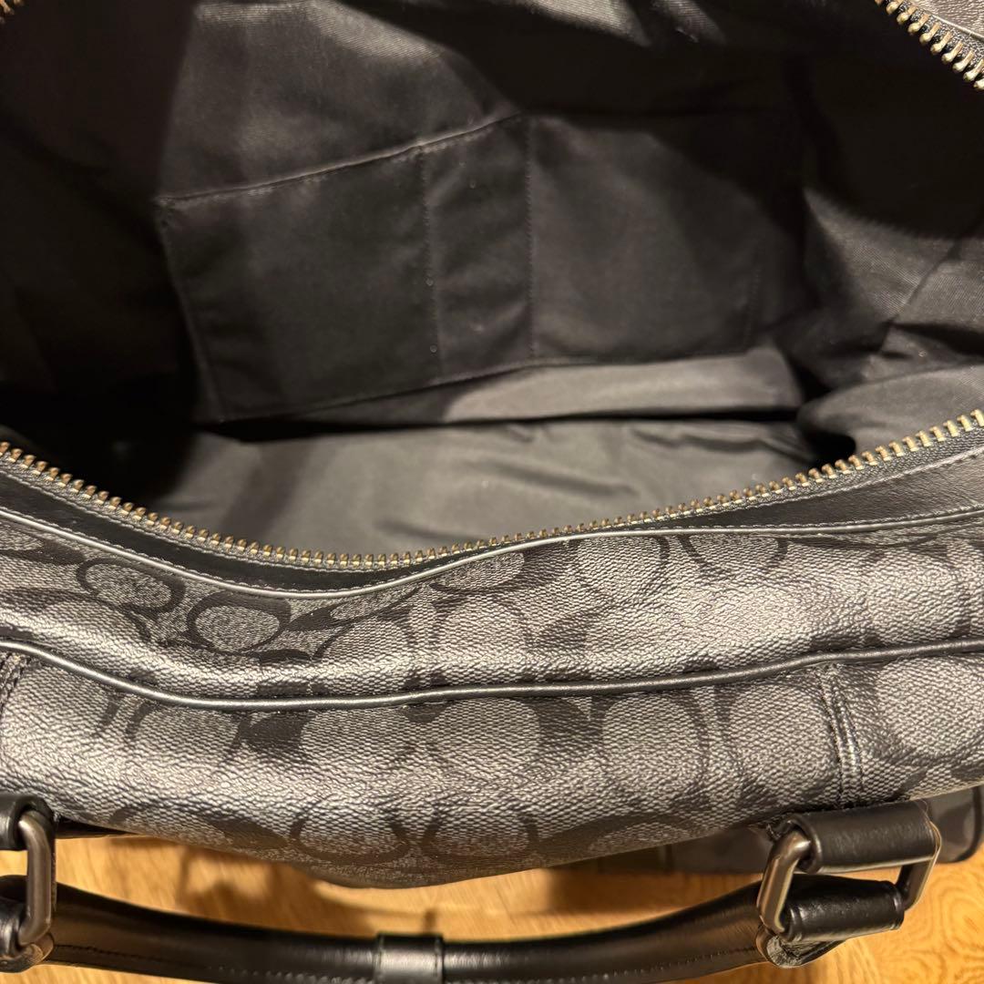 希少 極美品 コーチ 2way ボストンバッグ 大容量 シグネチャー ブラック