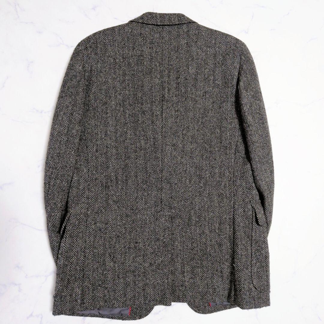 ジェイプレス テーラードジャケット ツイード ヘリンボーン 胡桃 グレー М相当