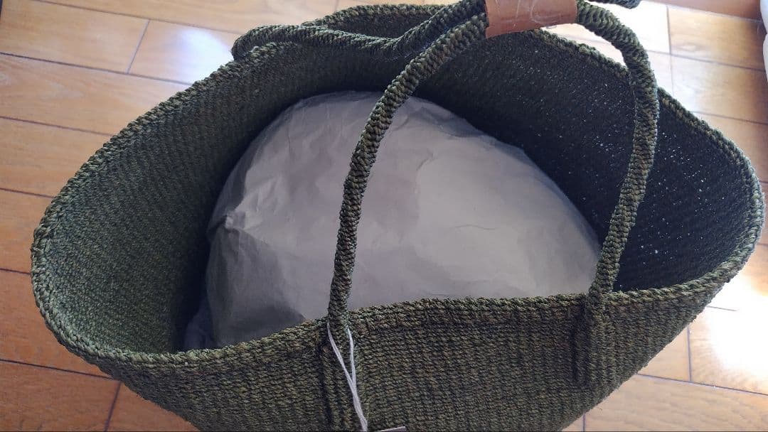 新品未使用品　マーガレットハウエル　カゴバッグ　サイザル麻　カーキ