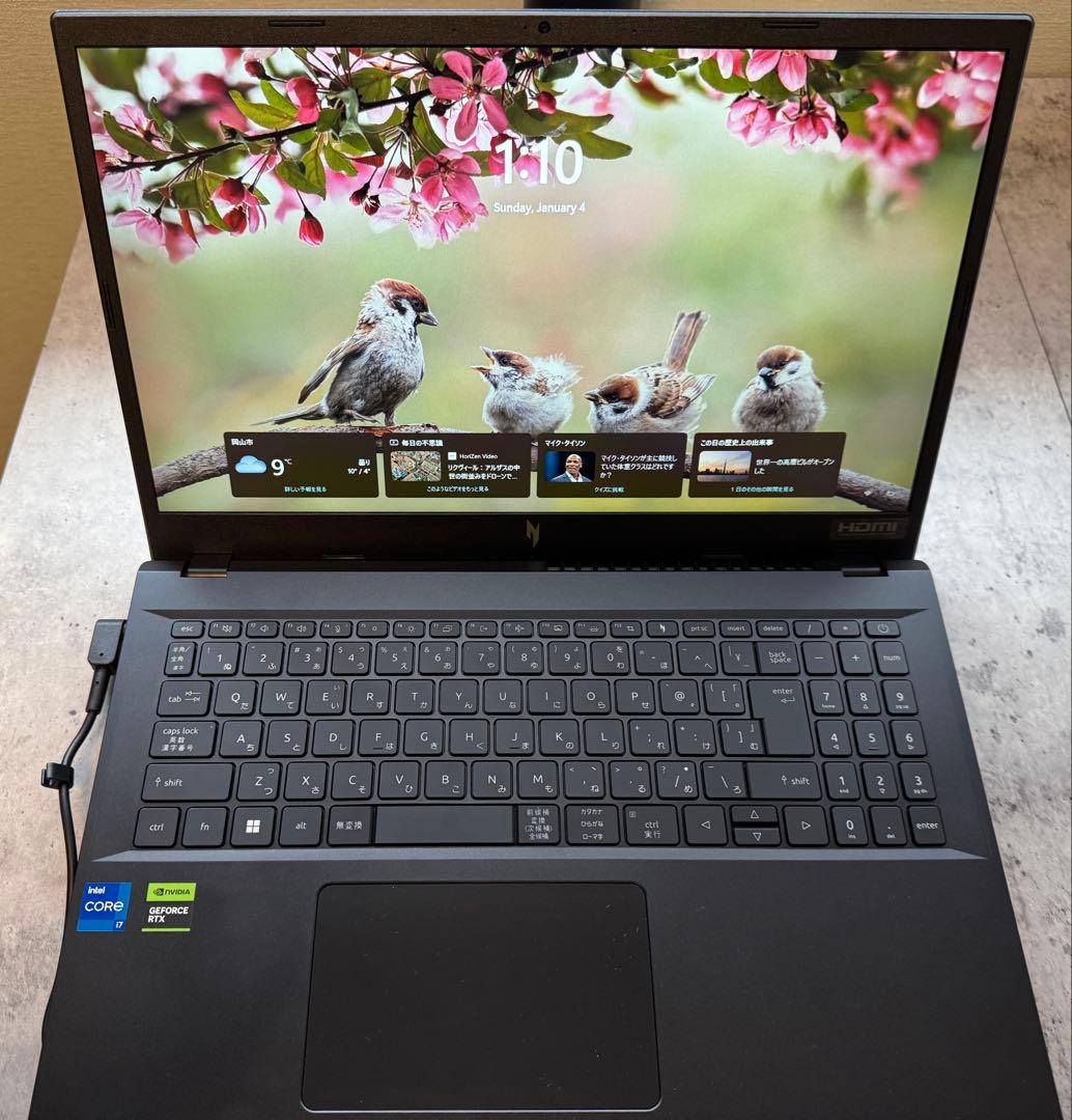 美品Acer Nitro v15 ノート保証付き