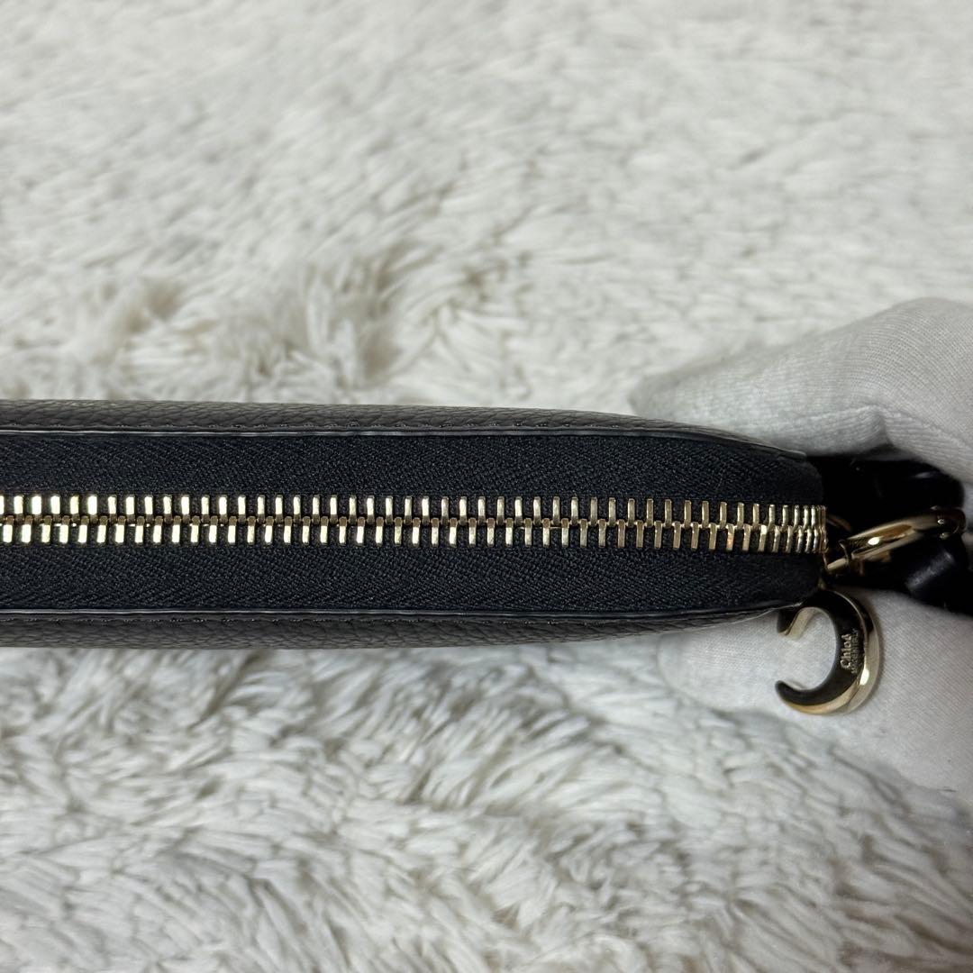 未使用✨Chloe クロエ アルファベット レザー　ロングウォレット ブラック