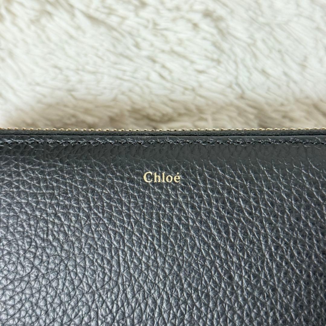 未使用✨Chloe クロエ アルファベット レザー　ロングウォレット ブラック