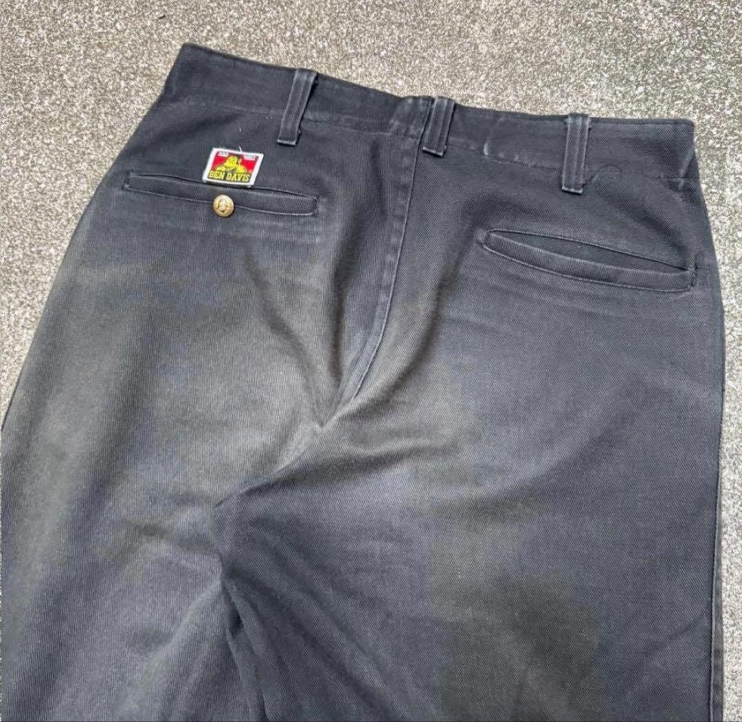雰囲気系 90s BEN DAVIS フリスコパンツ 黒 ワークパンツ W30