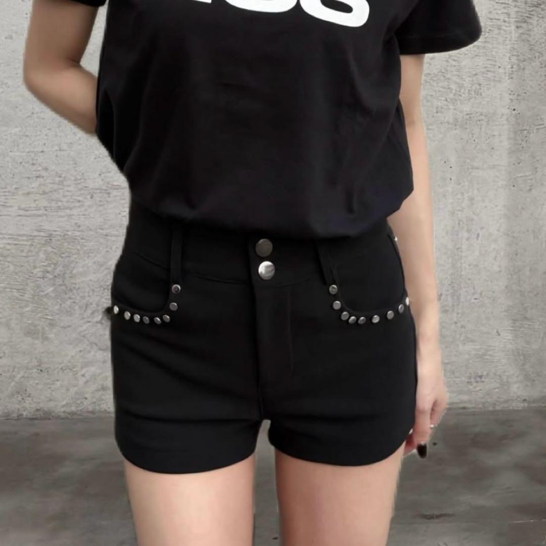 パンツ kisstheclub studded short pants