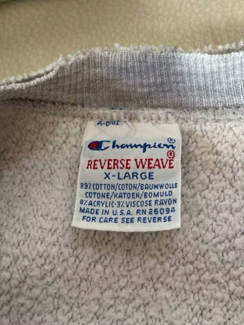 90s USA製 チャンピオン リバースウィーブ XL カレッジ 3段プリント