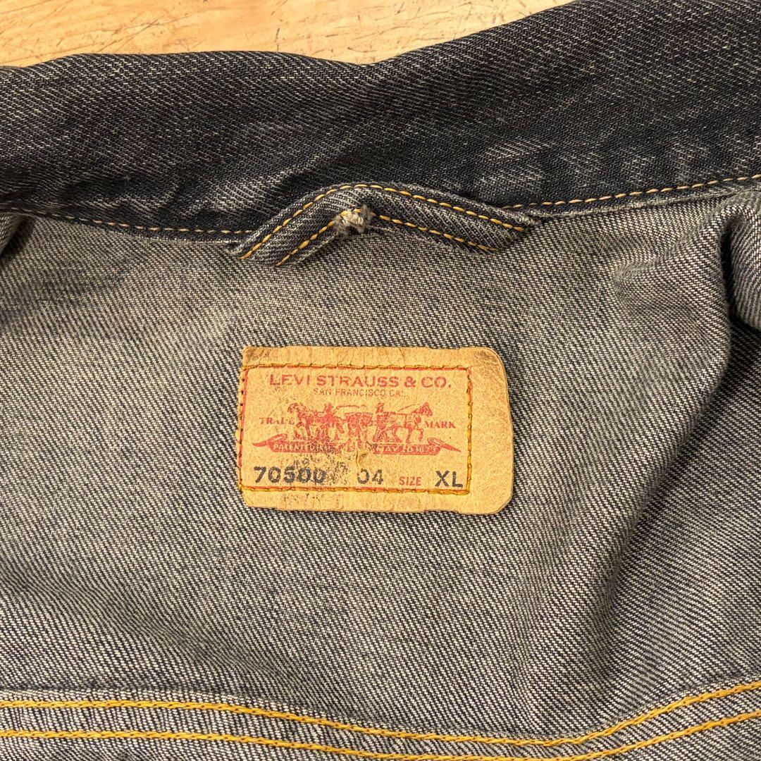 ユーロ Levi's 先染めブラックデニムジャケット 70500 0484 XL