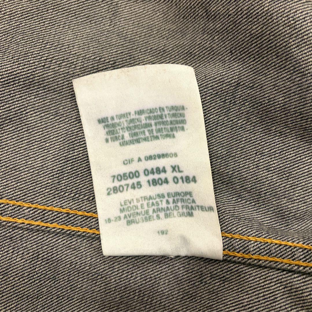 ユーロ Levi's 先染めブラックデニムジャケット 70500 0484 XL