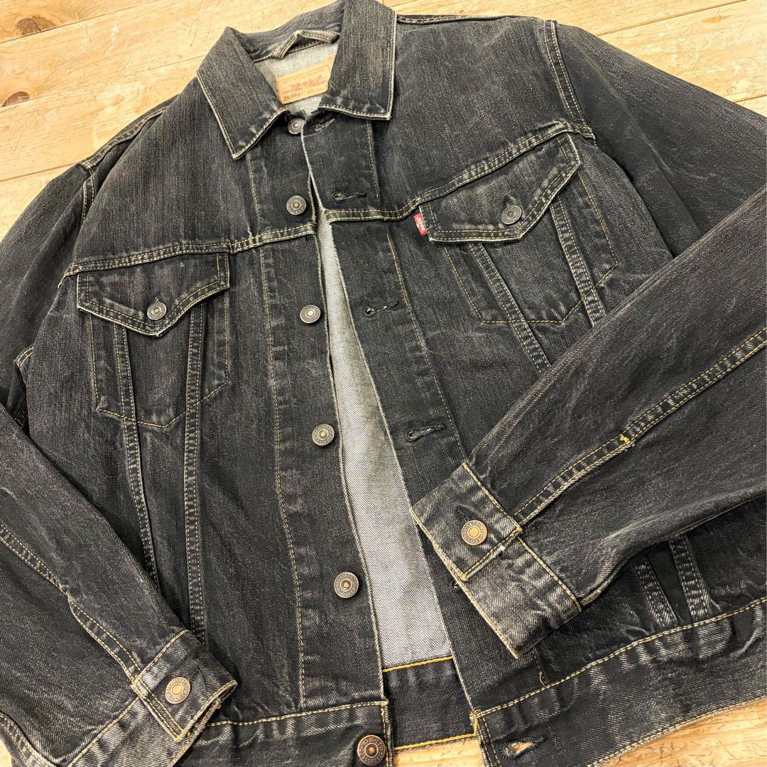 ユーロ Levi's 先染めブラックデニムジャケット 70500 0484 XL