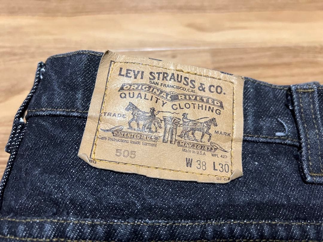 80s Levis 505 ブラック 先染め W38 L30 89年11月製