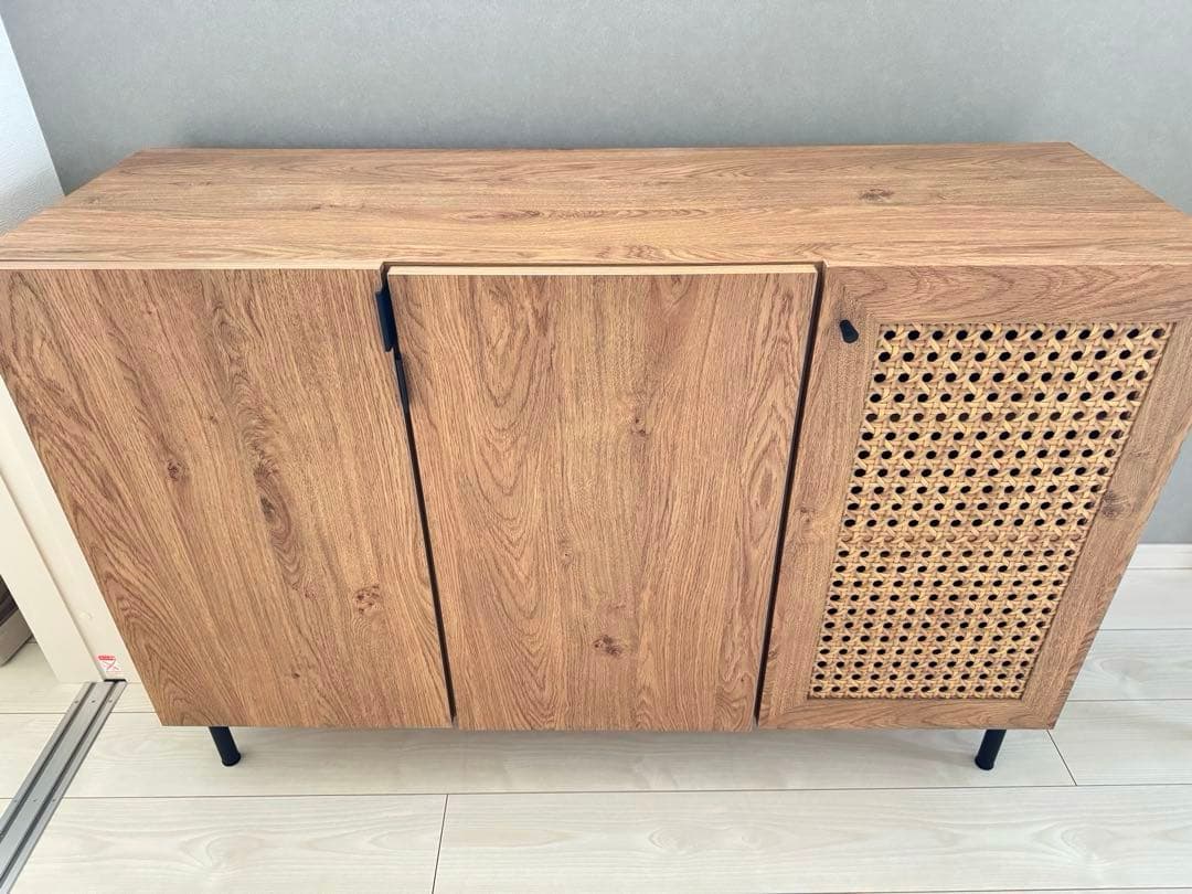 LOWYA ロウヤ　ラタン調　キャビネット　120cm