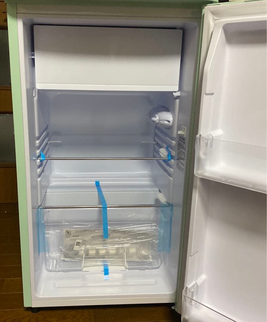 冷蔵庫 レトロデザイン 1ドア 冷凍冷蔵庫 83L ライトグリーン