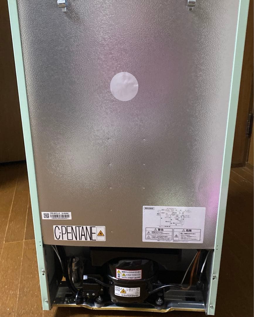 冷蔵庫 レトロデザイン 1ドア 冷凍冷蔵庫 83L ライトグリーン