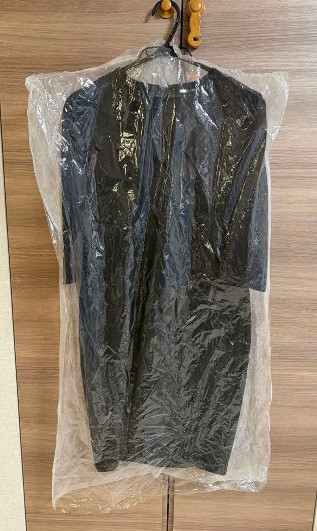 YOKO CHAN 黒 ひざ丈ワンピース 七分袖