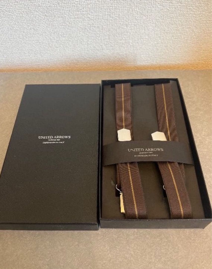 UNITED ARROWS サスペンダー ブラウン　結婚式　新郎