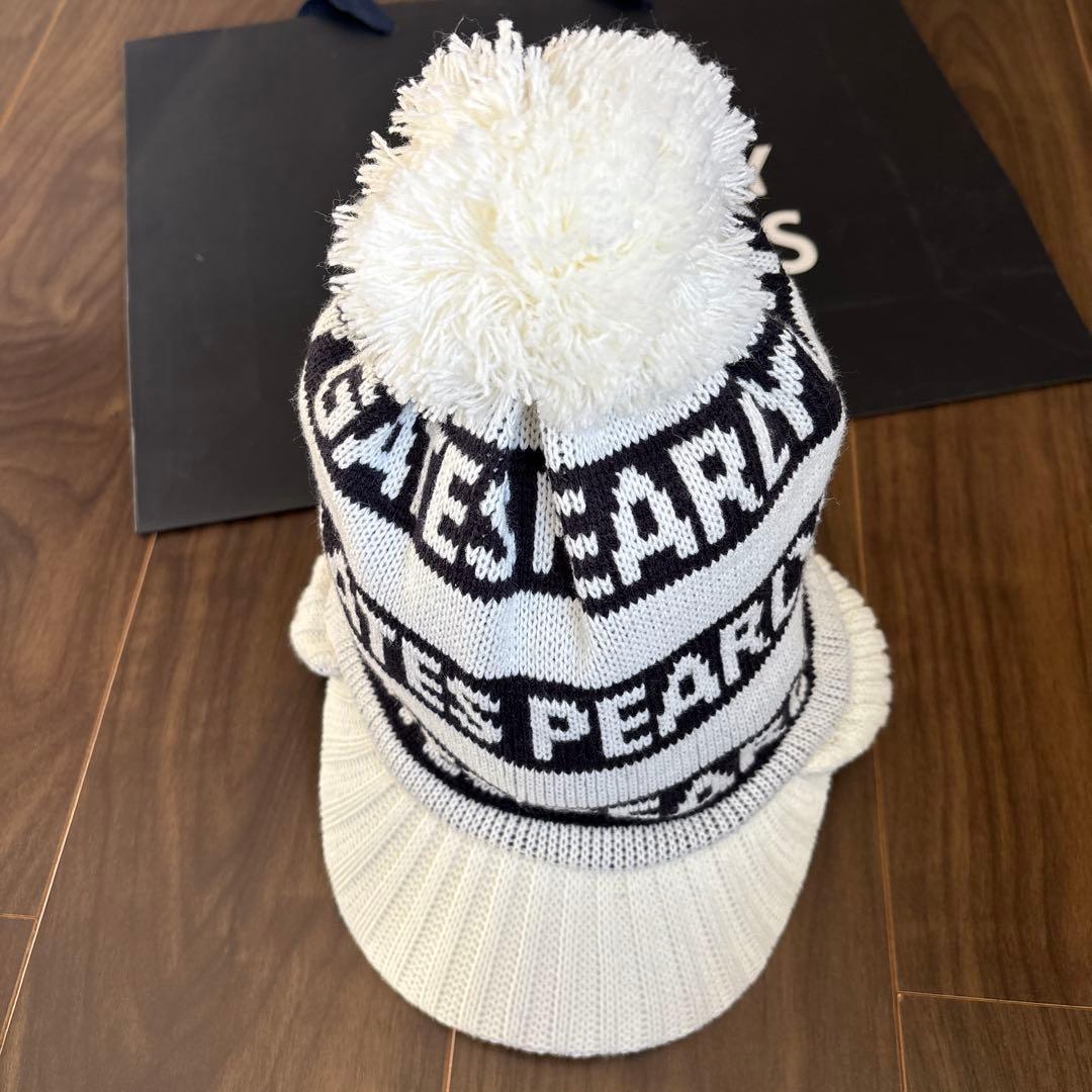 新品♪PEARLY GATES ニット帽　耳当て付き　サンバイザーユニセックス