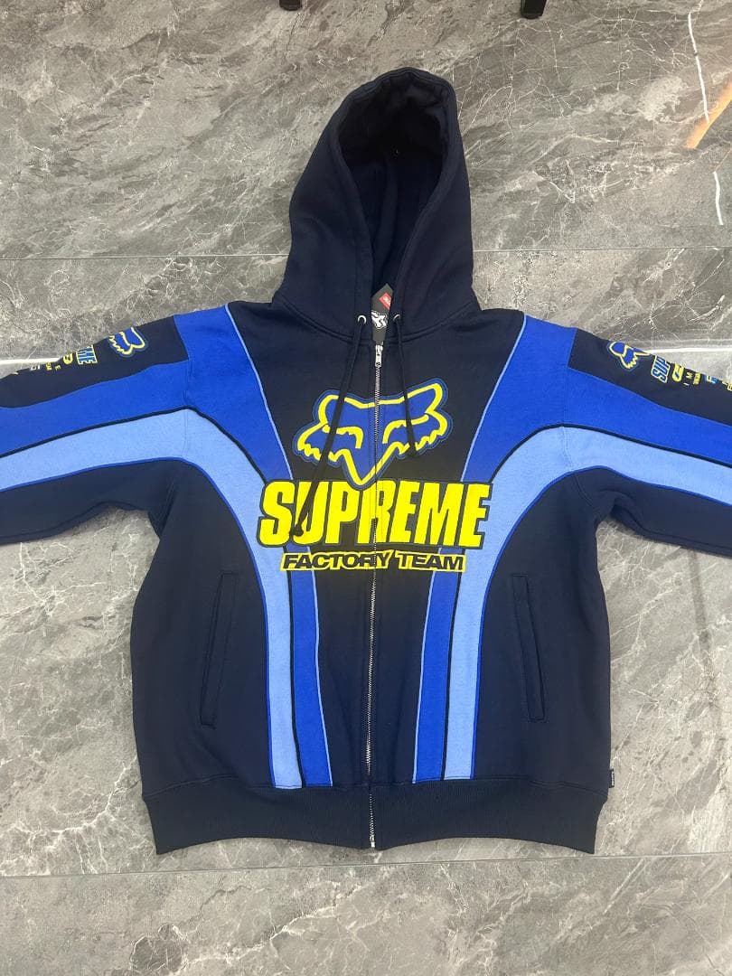 Supreme × Fox Racing コラボ フルジップ フーディー M