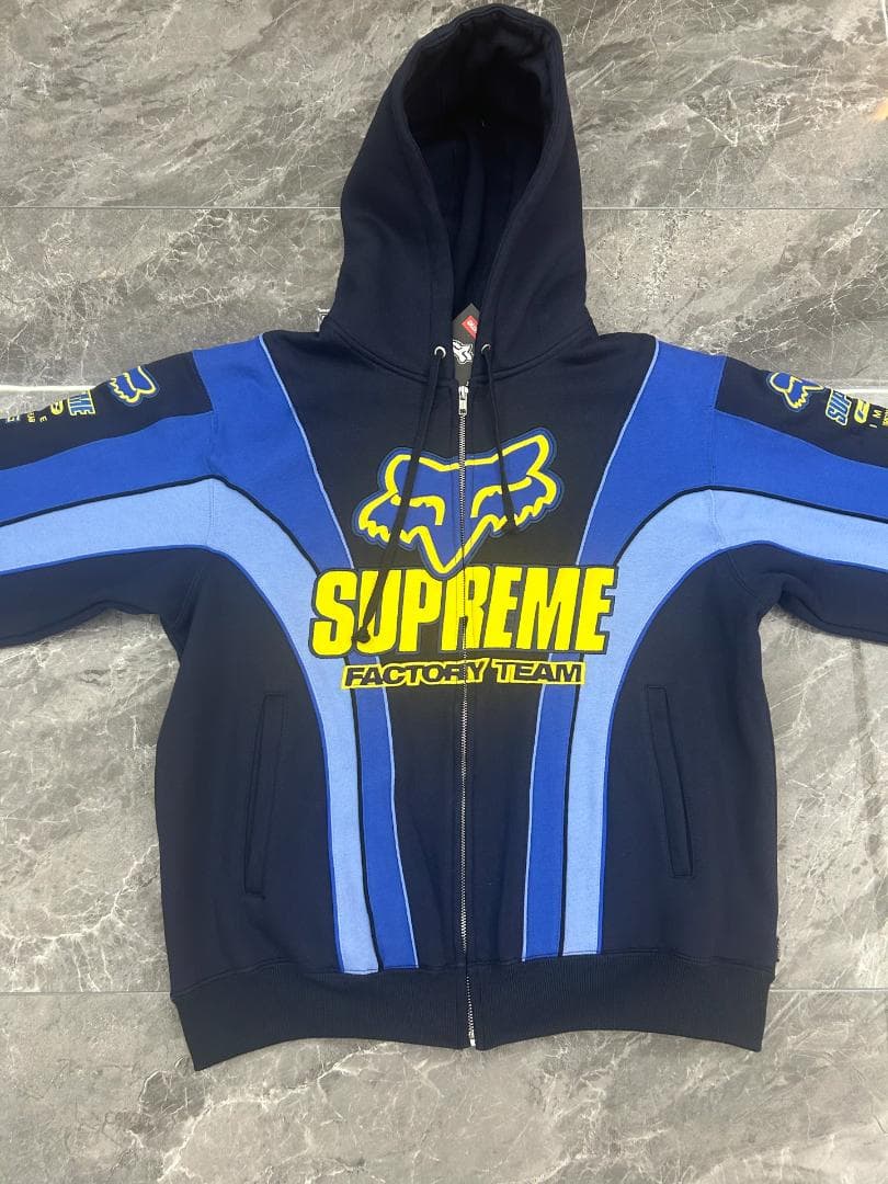 Supreme × Fox Racing コラボ フルジップ フーディー M