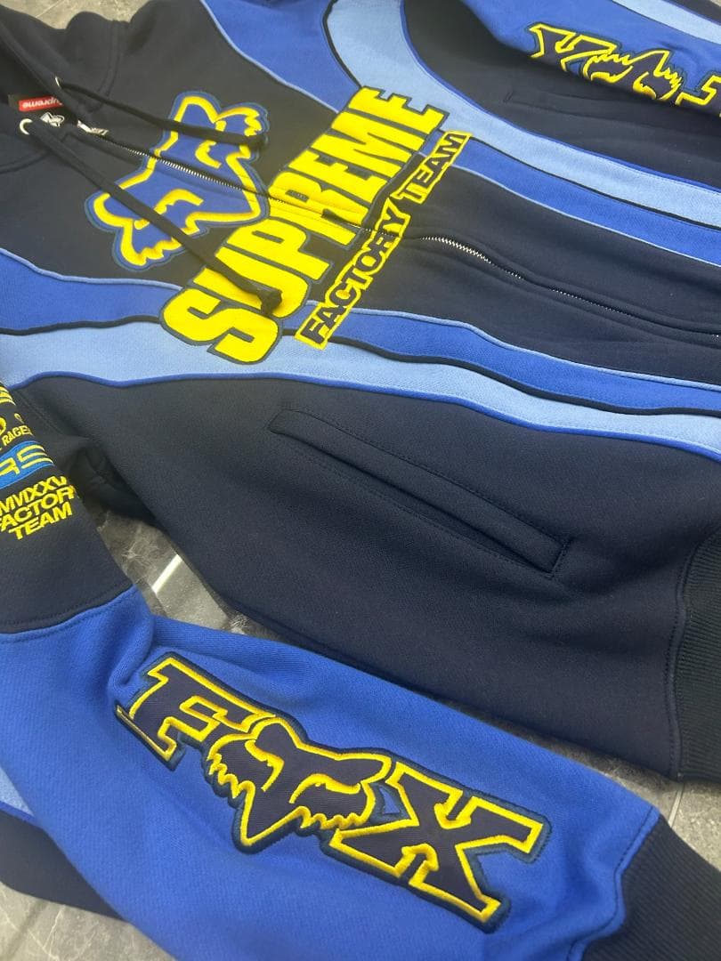 Supreme × Fox Racing コラボ フルジップ フーディー M