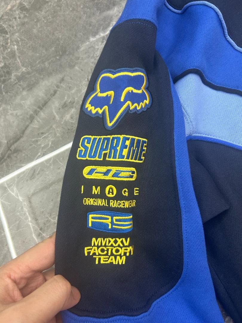 Supreme × Fox Racing コラボ フルジップ フーディー M