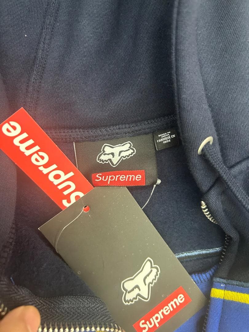 Supreme × Fox Racing コラボ フルジップ フーディー M