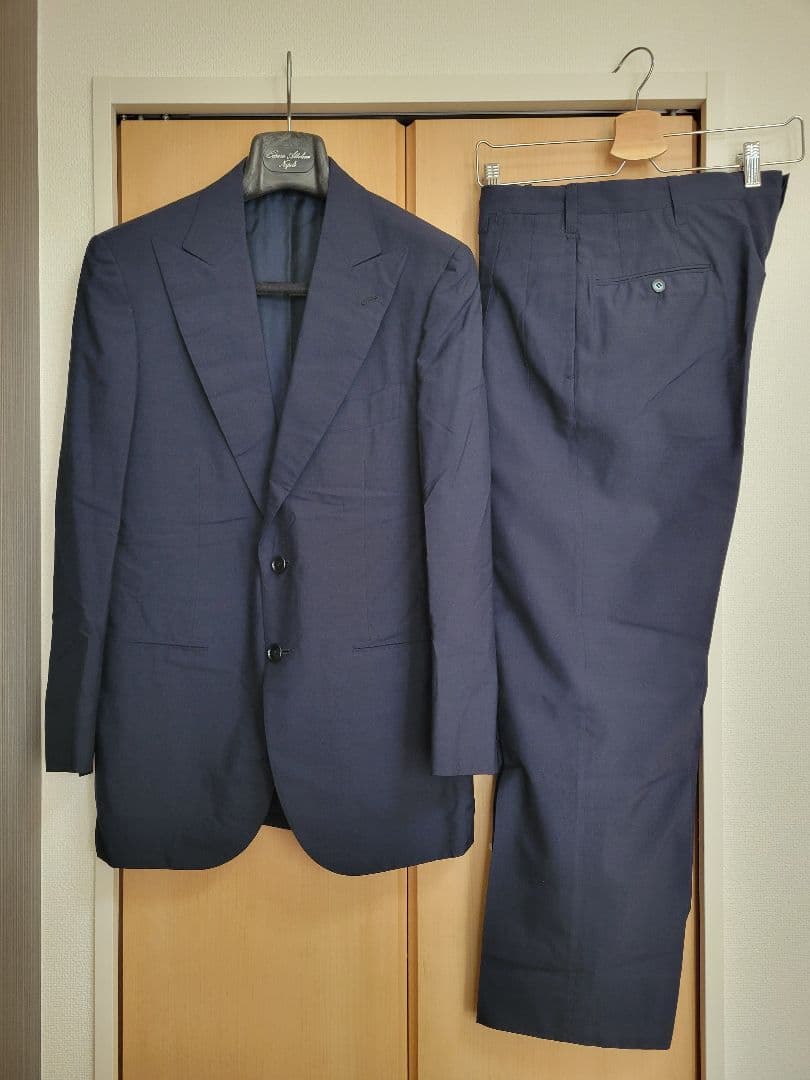 チェザーレ・アットリーニ シルク100% ビスポークスーツ セットアップ 46