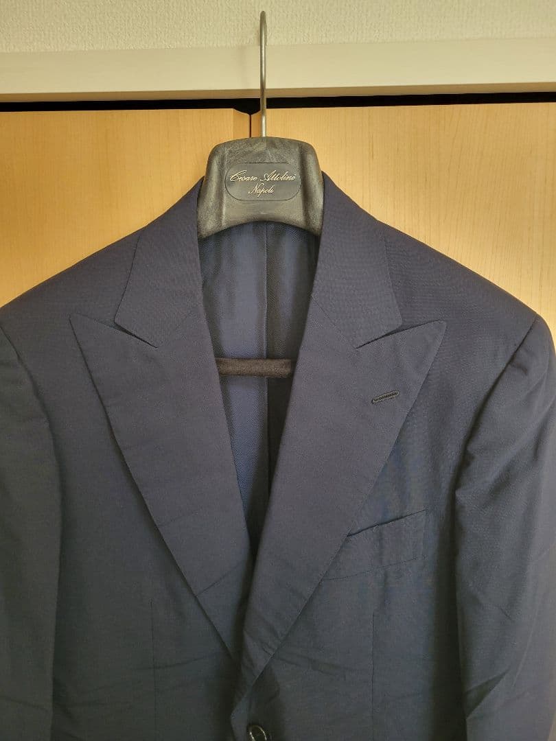 チェザーレ・アットリーニ シルク100% ビスポークスーツ セットアップ 46