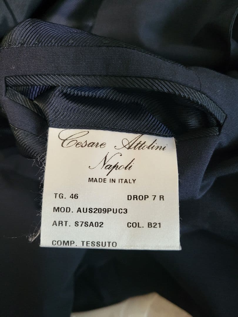 チェザーレ・アットリーニ シルク100% ビスポークスーツ セットアップ 46