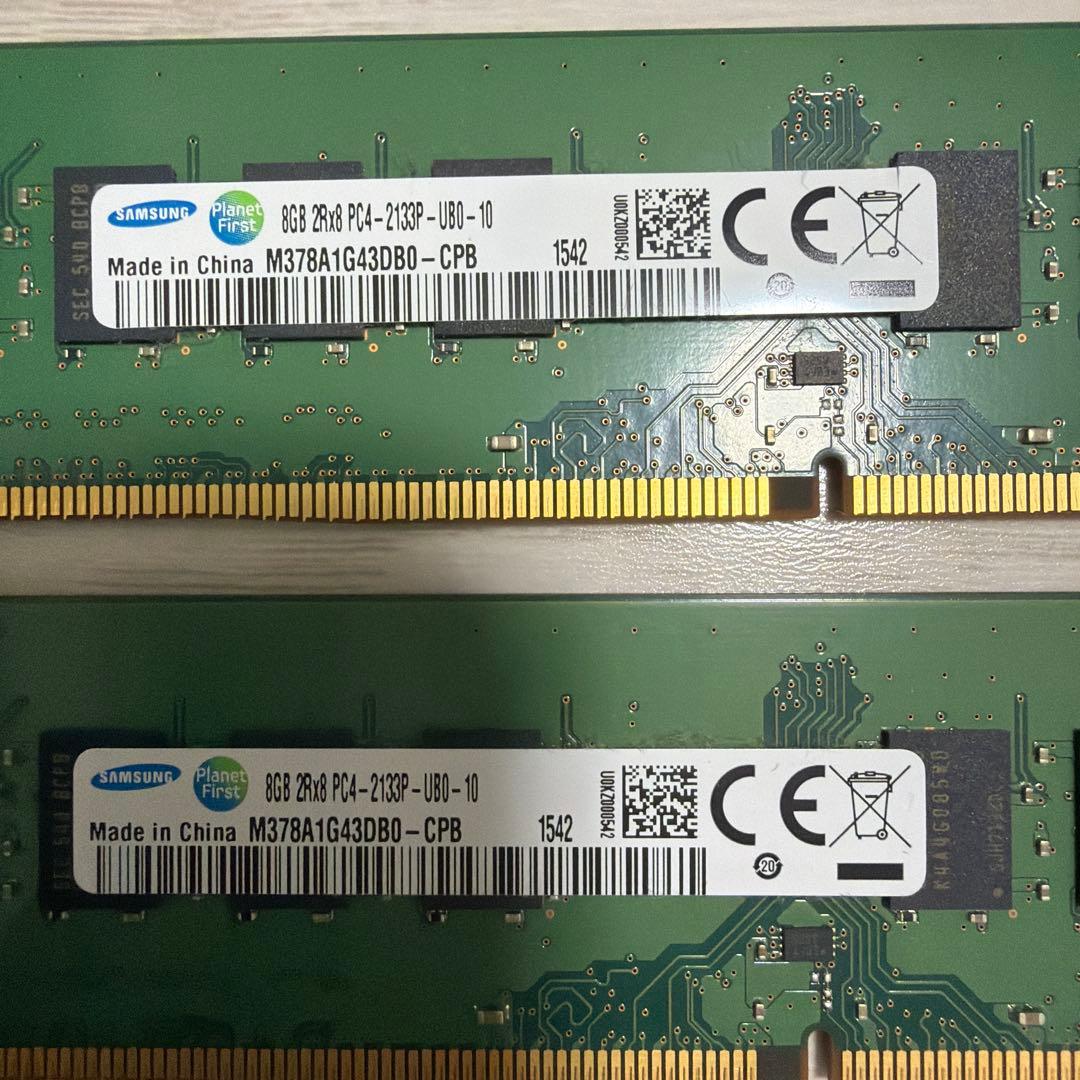メモリ　Samsung 8GB 2Rx8 PC4-2133P-UB0-10