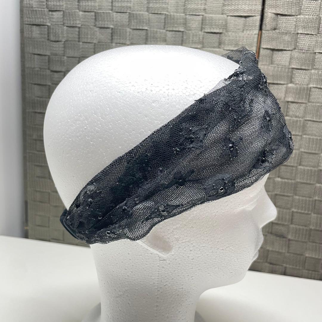 チ*コ様 LOUIS VUITTON ブラックレースヘアバンド