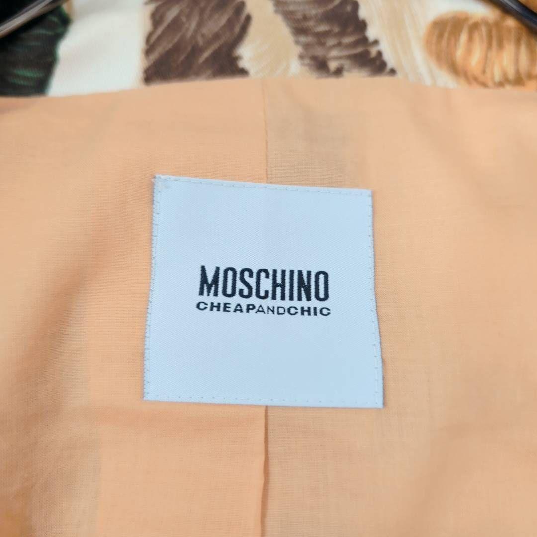 ​【美品】モスキーノ チープアンドシック テーラードジャケット 総柄 ボタニカル