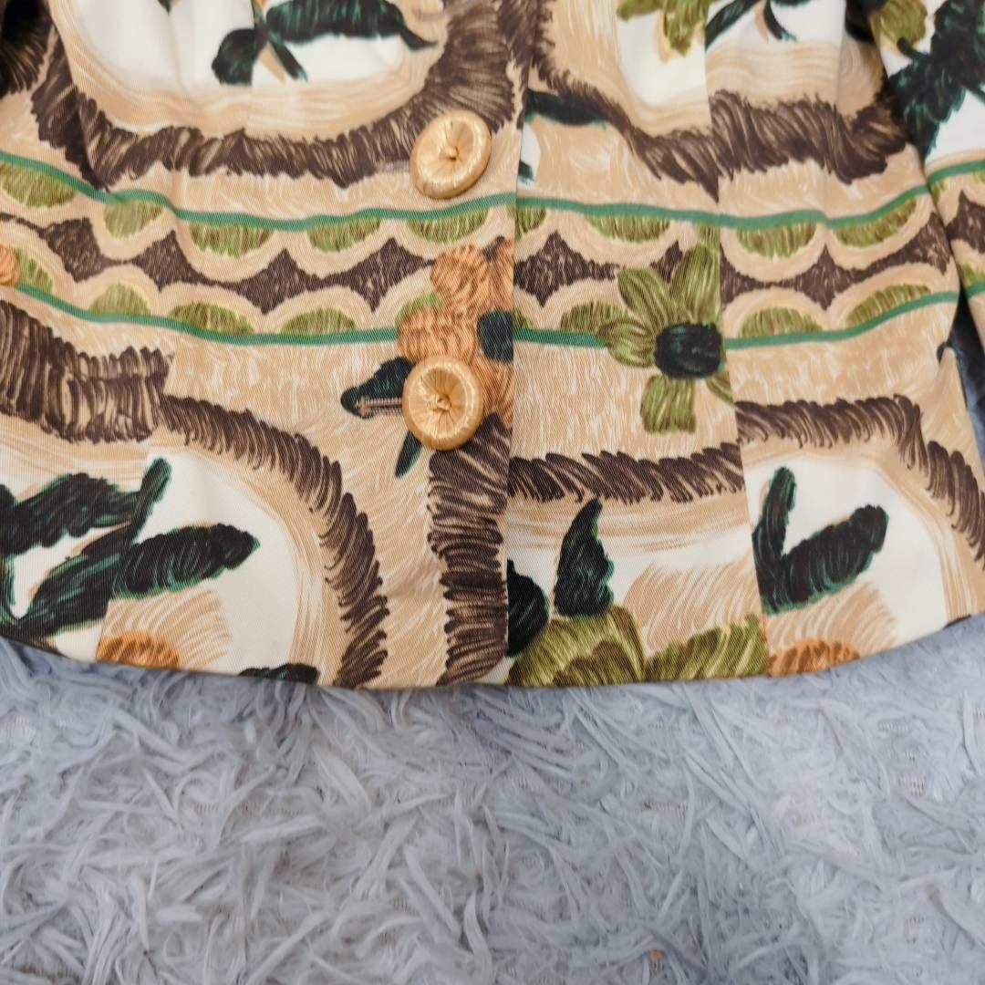 ​【美品】モスキーノ チープアンドシック テーラードジャケット 総柄 ボタニカル