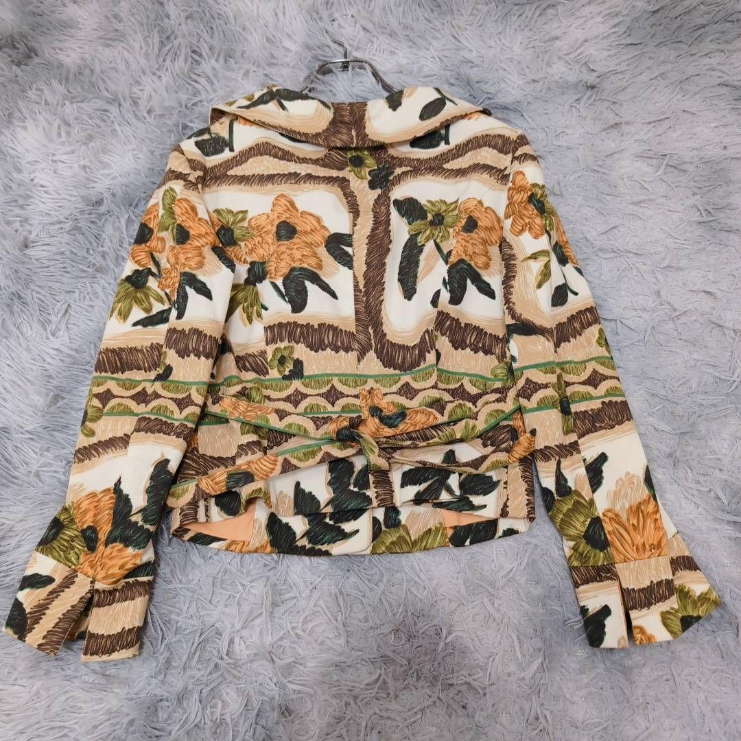 ​【美品】モスキーノ チープアンドシック テーラードジャケット 総柄 ボタニカル