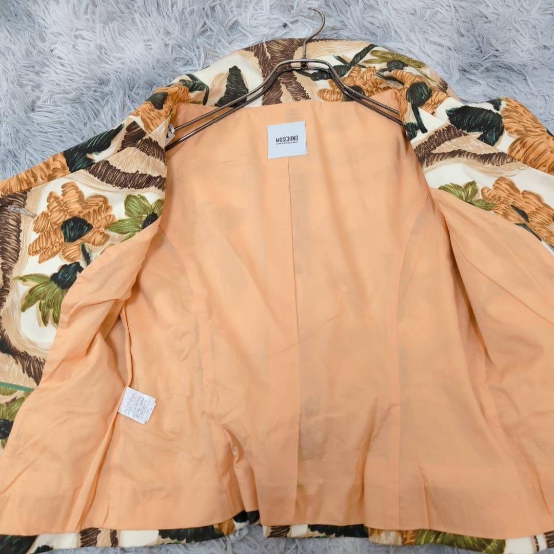 ​【美品】モスキーノ チープアンドシック テーラードジャケット 総柄 ボタニカル