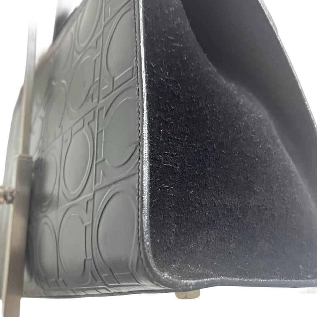 ふー✨ Salvatore Ferragamo ブラックハンドバッグ