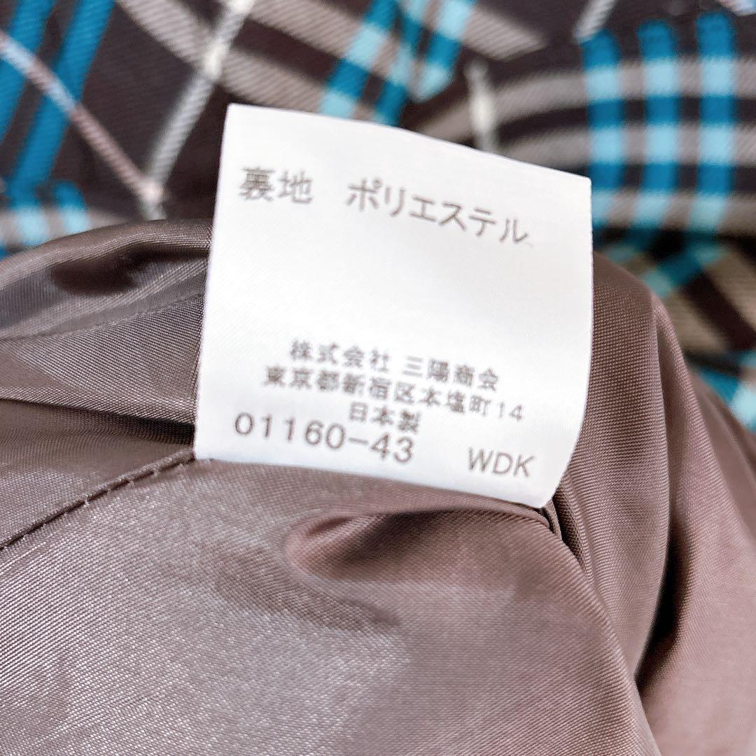 【美品】バーバリー　チェック　ノースリーブ　ロゴ　ミニワンピース　ホース刺繍