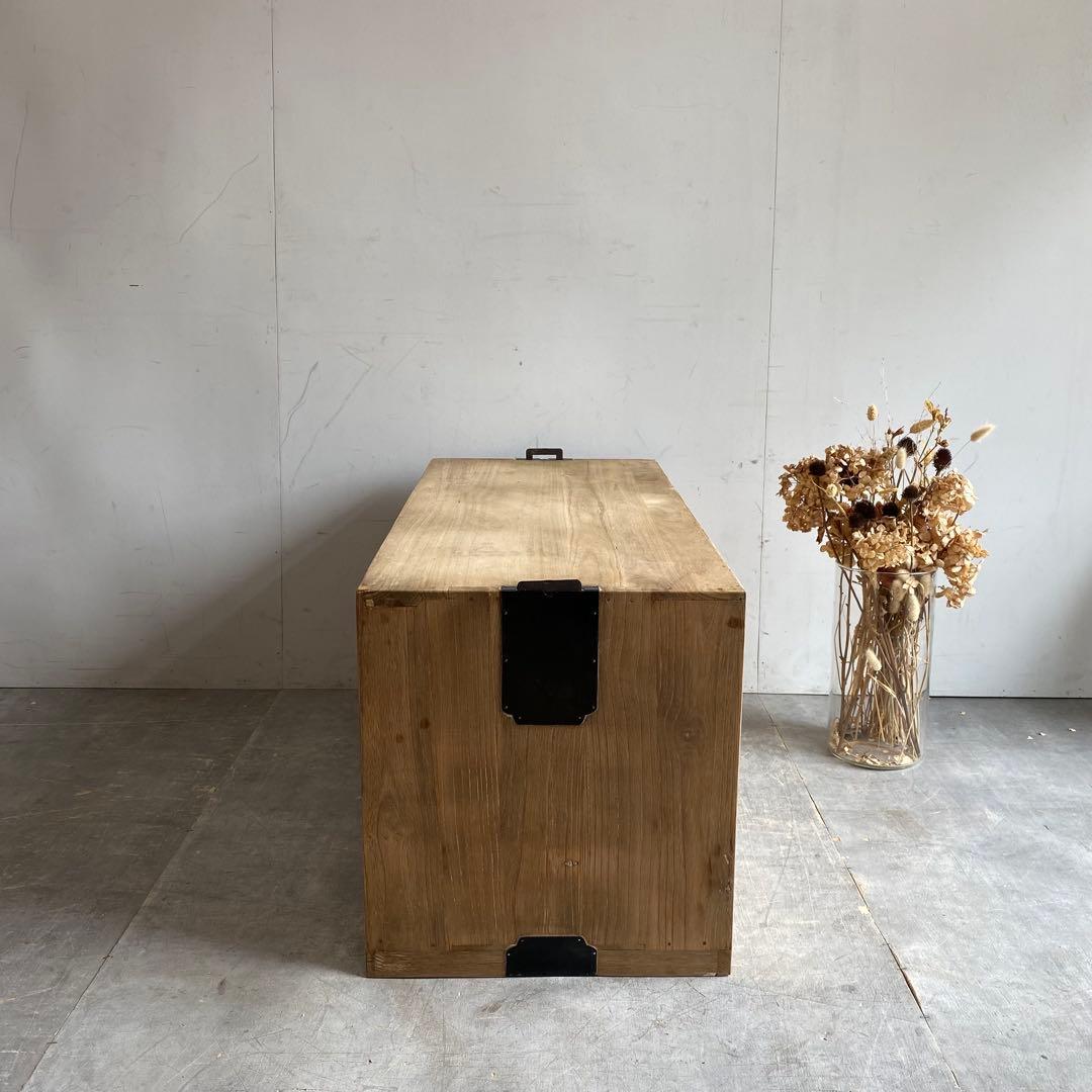 ヴィンテージ 箪笥 チェスト テレビ台 桐 杉 無塗装 昭和レトロ z434