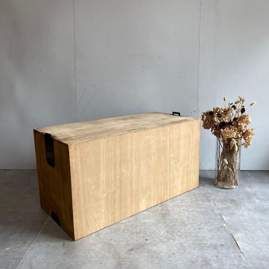 ヴィンテージ 箪笥 チェスト テレビ台 桐 杉 無塗装 昭和レトロ z434