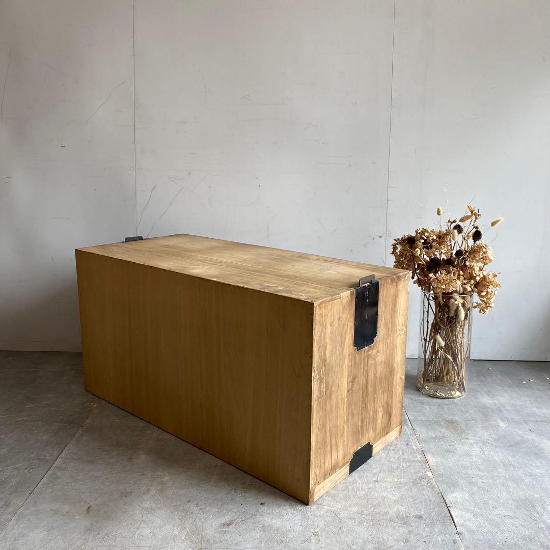 ヴィンテージ 箪笥 チェスト テレビ台 桐 杉 無塗装 昭和レトロ z434