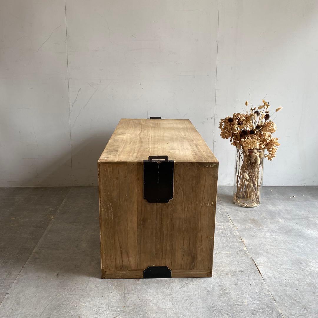 ヴィンテージ 箪笥 チェスト テレビ台 桐 杉 無塗装 昭和レトロ z434