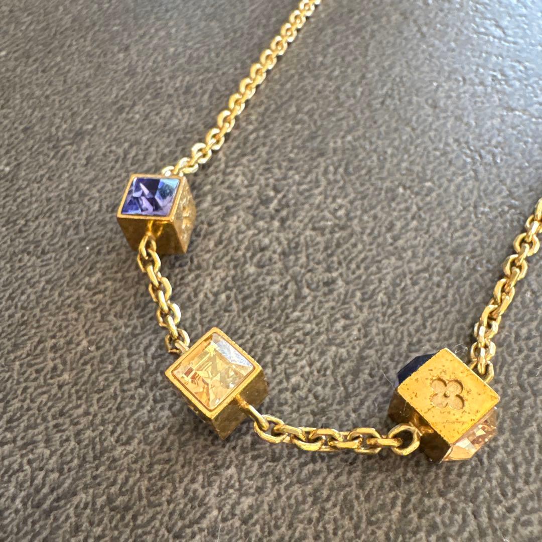Louis Vuitton ゴールドネックレス　スワロフスキー