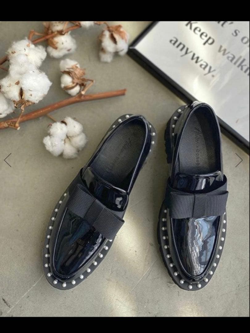 完売品　Akiron x Donoban ブラックローファー　M エナメル