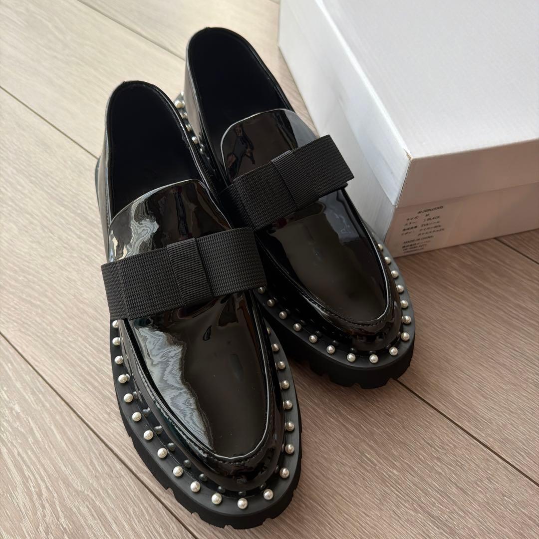 完売品　Akiron x Donoban ブラックローファー　M エナメル