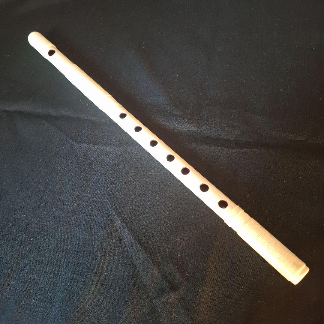 篠笛　古典調　4本調子　7穴　超鐵仕様　天地胴藤巻き　ホワイト＋レインボー