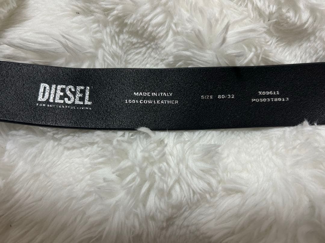 DIESEL レザー ベルト ストーン付き 正規品
