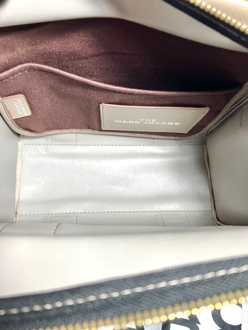 マークジェイコブス レザー ミニ トートバッグ ショルダーバッグ 055セメント